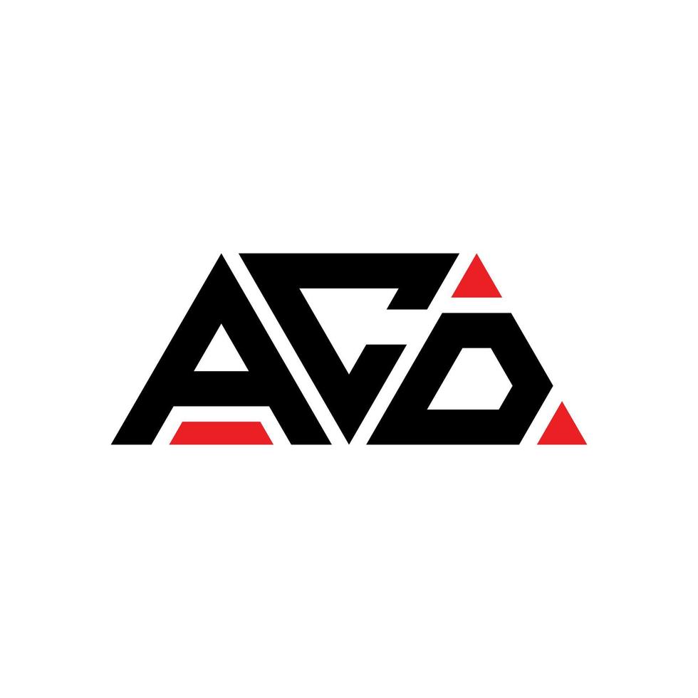 création de logo de lettre triangle acd avec forme de triangle. monogramme de conception de logo triangle acd. modèle de logo vectoriel triangle acd avec couleur rouge. logo triangulaire acd logo simple, élégant et luxueux. ACD