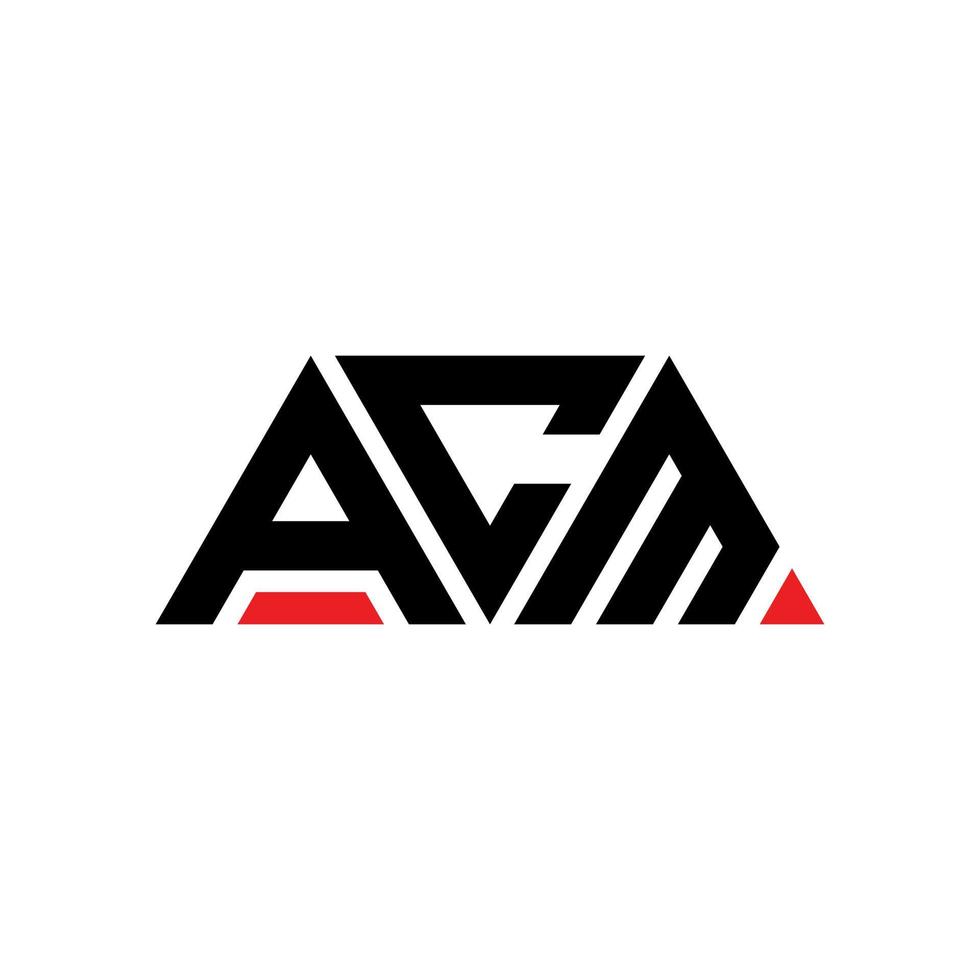 création de logo de lettre triangle acm avec forme de triangle. monogramme de conception de logo triangle acm. modèle de logo vectoriel triangle acm avec couleur rouge. logo triangulaire acm logo simple, élégant et luxueux. acm