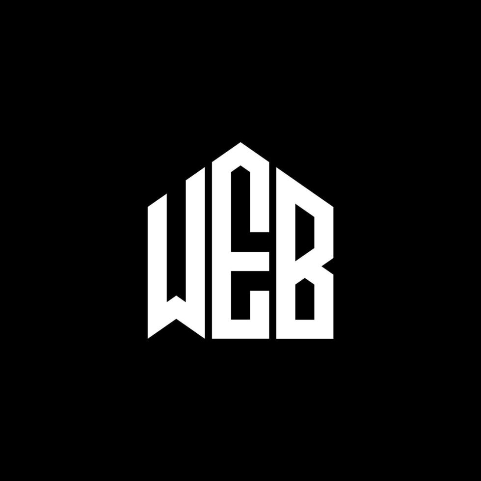 création de logo de lettre web sur fond noir. concept de logo de lettre initiales créatives web. conception de lettres Web. vecteur