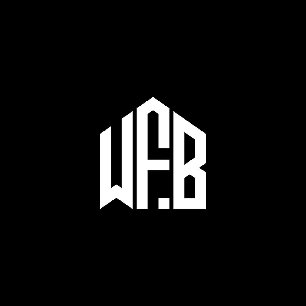 création de logo de lettre wfb sur fond noir. concept de logo de lettre initiales créatives wfb. conception de lettre wfb. vecteur