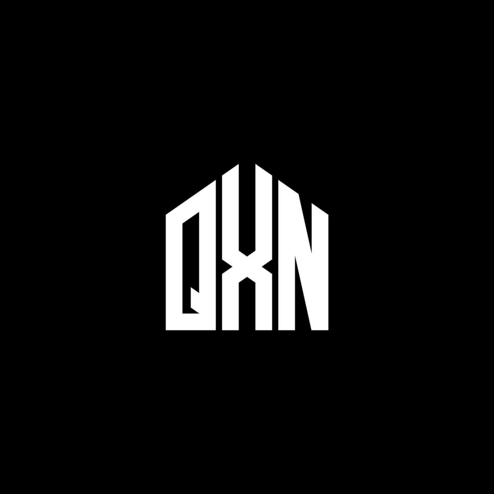 création de logo de lettre qxn sur fond noir. concept de logo de lettre initiales créatives qxn. conception de lettre qxn. vecteur