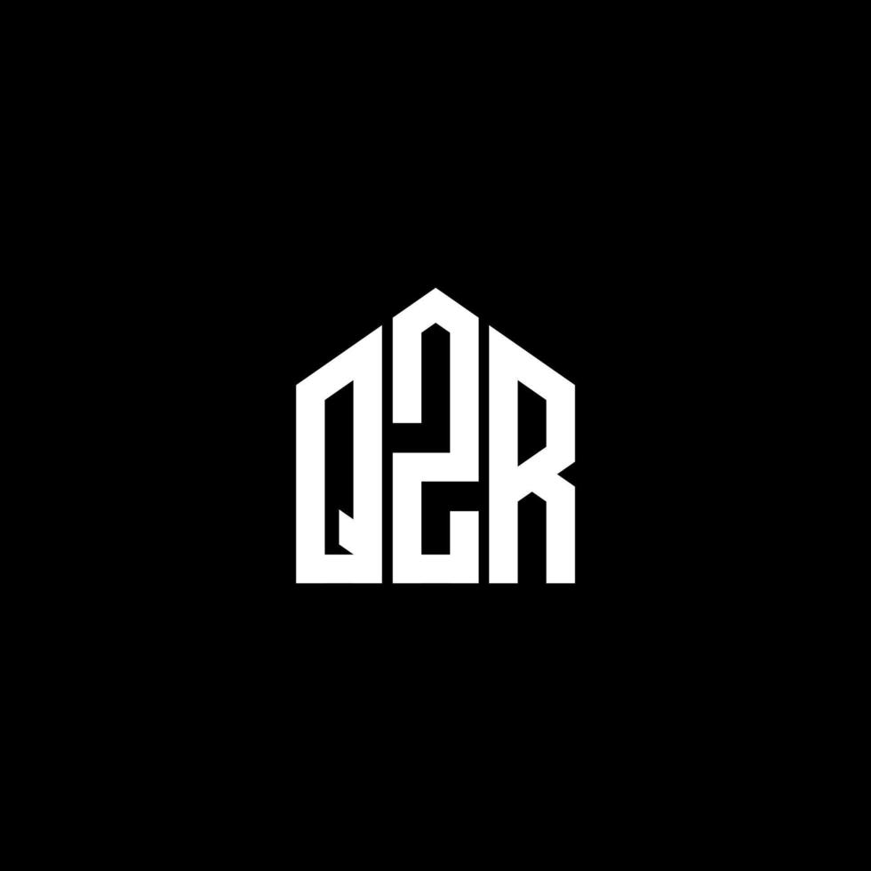 création de logo de lettre qzr sur fond noir. concept de logo de lettre initiales créatives qzr. conception de lettre qzr. vecteur