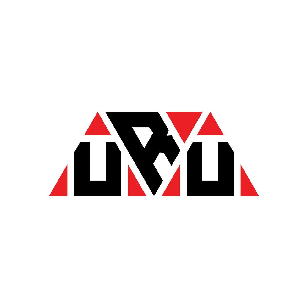 création de logo de lettre triangle uru avec forme de triangle. monogramme de conception de logo triangle uru. modèle de logo vectoriel triangle uru de couleur rouge. logo triangulaire uru logo simple, élégant et luxueux. uru