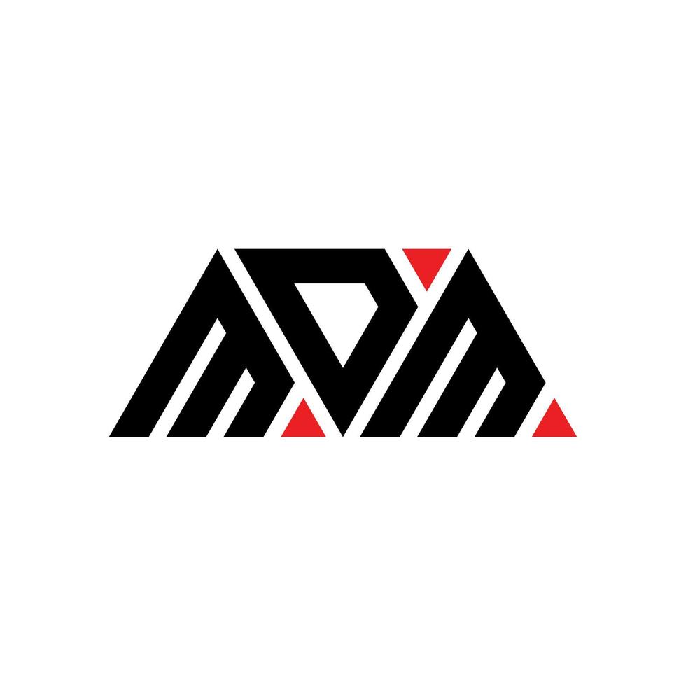 création de logo de lettre triangle mdm avec forme de triangle. monogramme de conception de logo triangle mdm. modèle de logo vectoriel triangle mdm avec couleur rouge. logo triangulaire mdm logo simple, élégant et luxueux. mdm