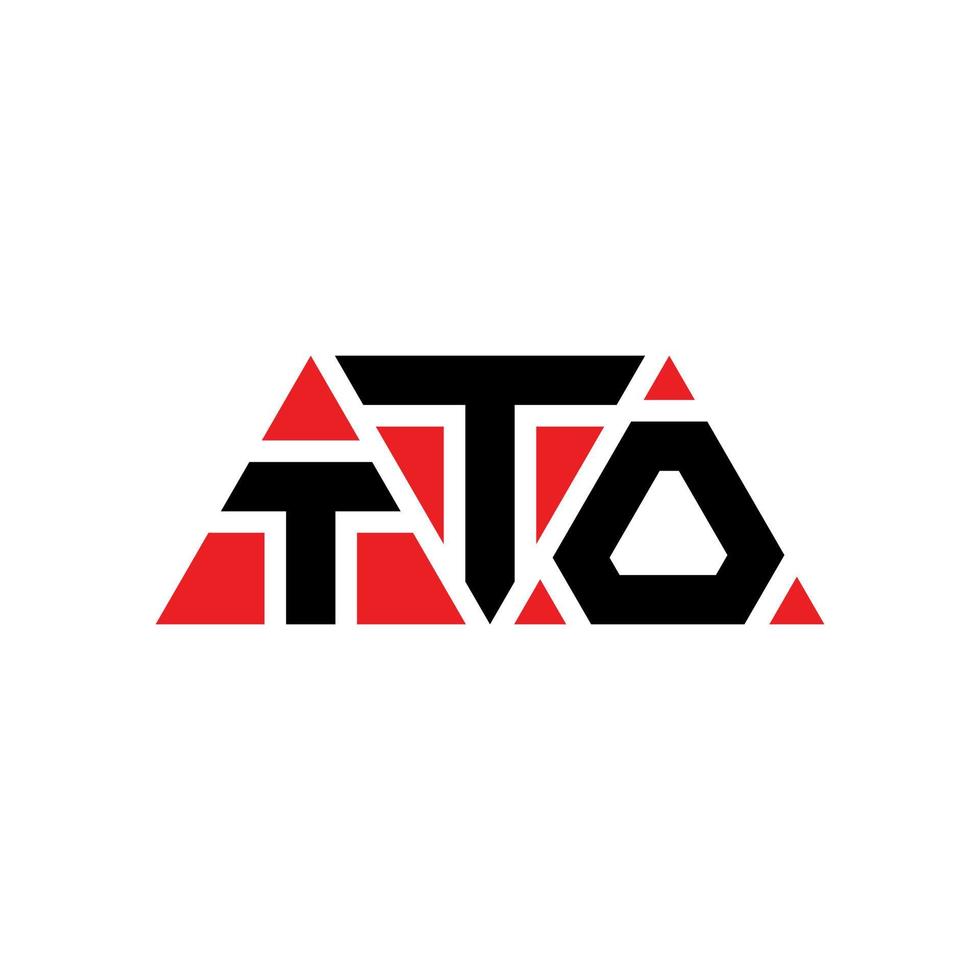 création de logo de lettre triangle tto avec forme de triangle. monogramme de conception de logo triangle tto. modèle de logo vectoriel triangle tto avec couleur rouge. tto logo triangulaire logo simple, élégant et luxueux. à