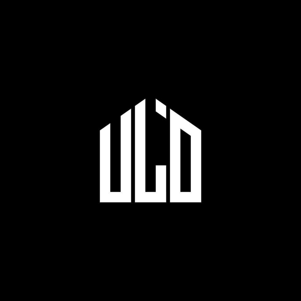 création de logo de lettre ulo sur fond noir. concept de logo de lettre initiales créatives ulo. conception de lettre ulo. vecteur