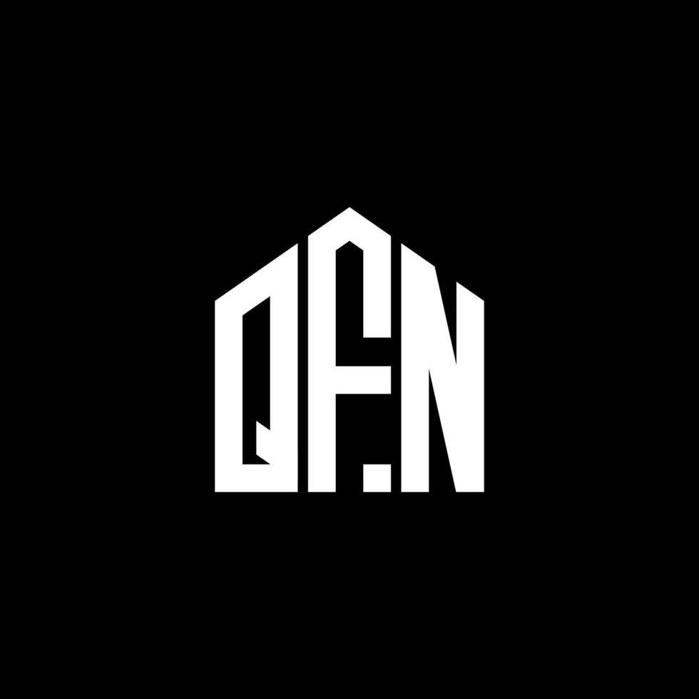 création de logo de lettre qfn sur fond noir. concept de logo de lettre initiales créatives qfn. conception de lettre qfn. vecteur