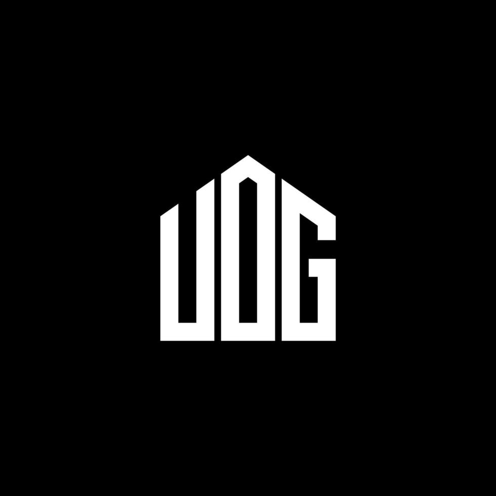 création de logo de lettre uog sur fond noir. concept de logo de lettre initiales créatives uog. conception de lettre uog. vecteur