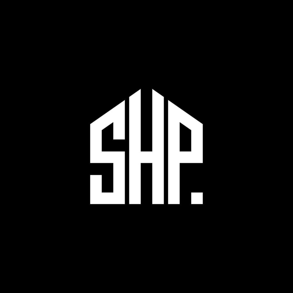 concept de logo de lettre initiales créatives hp. conception de lettre shp. création de logo de lettre shp sur fond noir. concept de logo de lettre initiales créatives shp. conception de lettre shp. vecteur