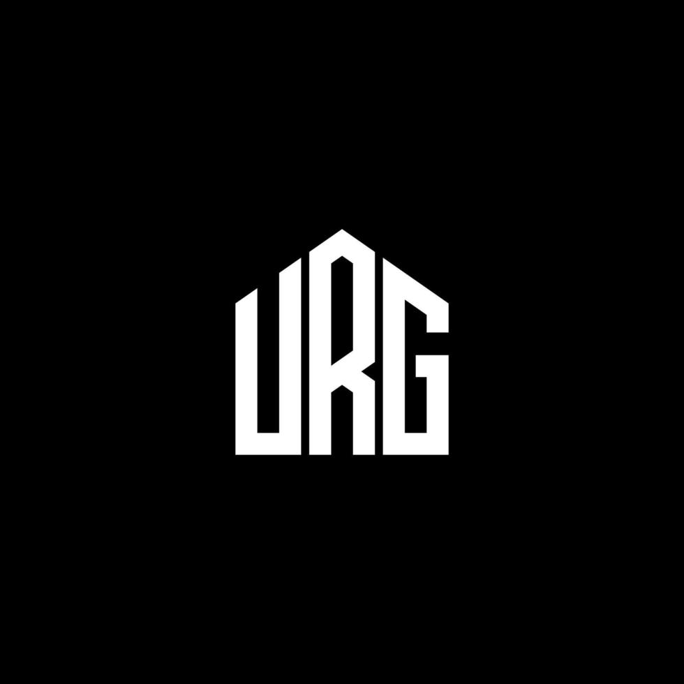 création de logo de lettre urg sur fond noir. concept de logo de lettre initiales créatives urg. conception de lettre urgente. vecteur