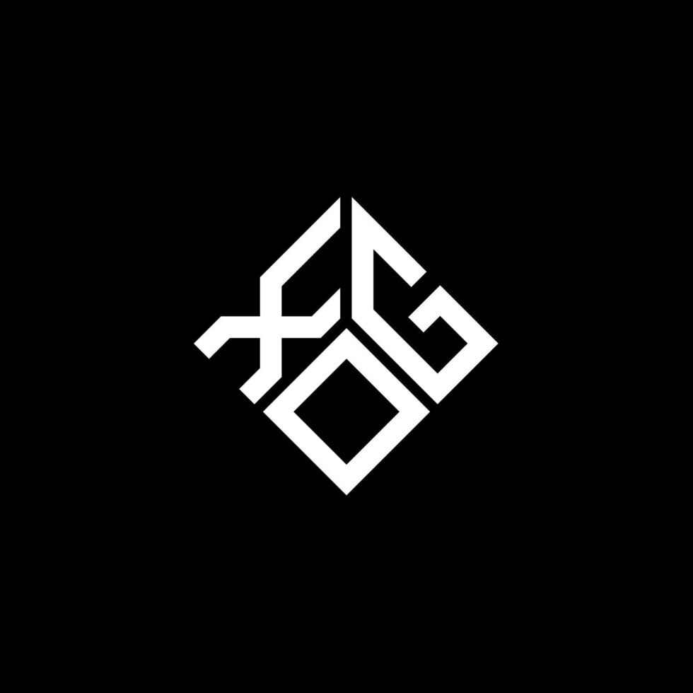 création de logo de lettre xgo sur fond noir. concept de logo de lettre initiales créatives xgo. conception de lettre xgo. vecteur