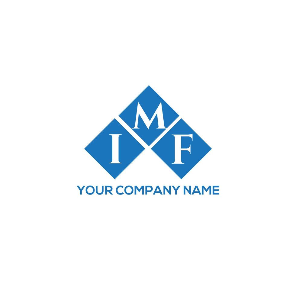création de logo de lettre du FMI sur fond blanc. concept de logo de lettre initiales créatives imf. conception de lettre du FMI. vecteur