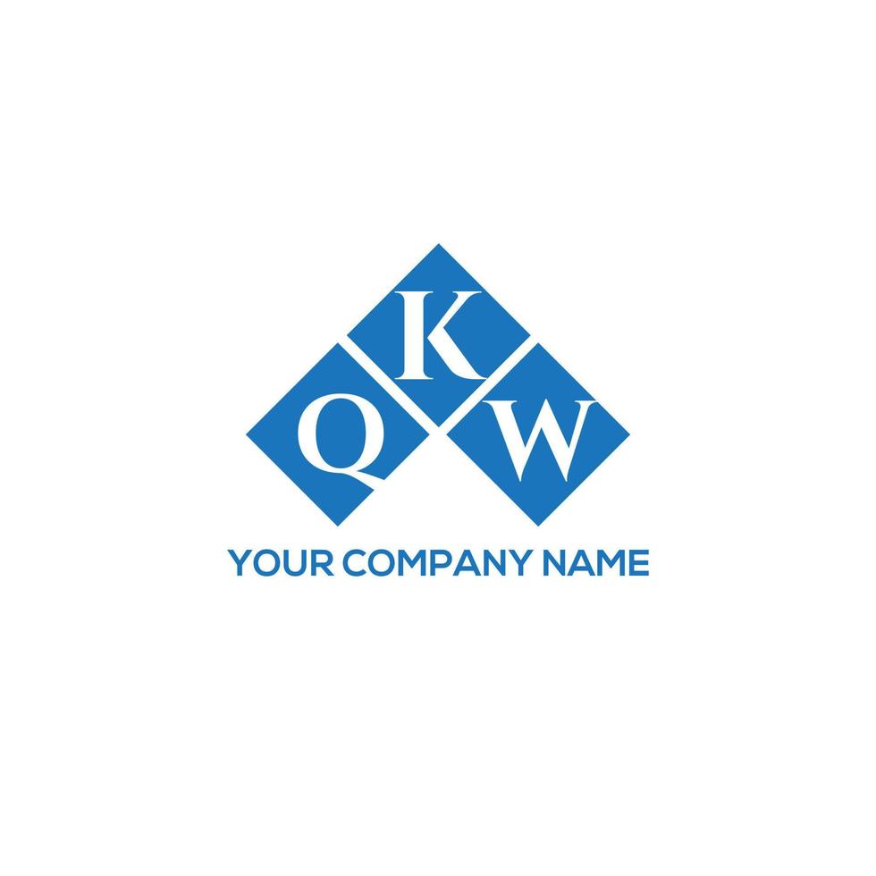 création de logo de lettre qkw sur fond blanc. concept de logo de lettre initiales créatives qkw. conception de lettre qkw. vecteur