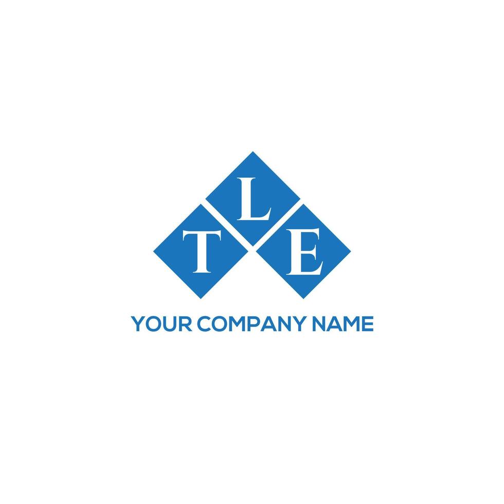 création de logo de lettre tle sur fond blanc. concept de logo de lettre initiales créatives tle. tle conception de lettre. vecteur