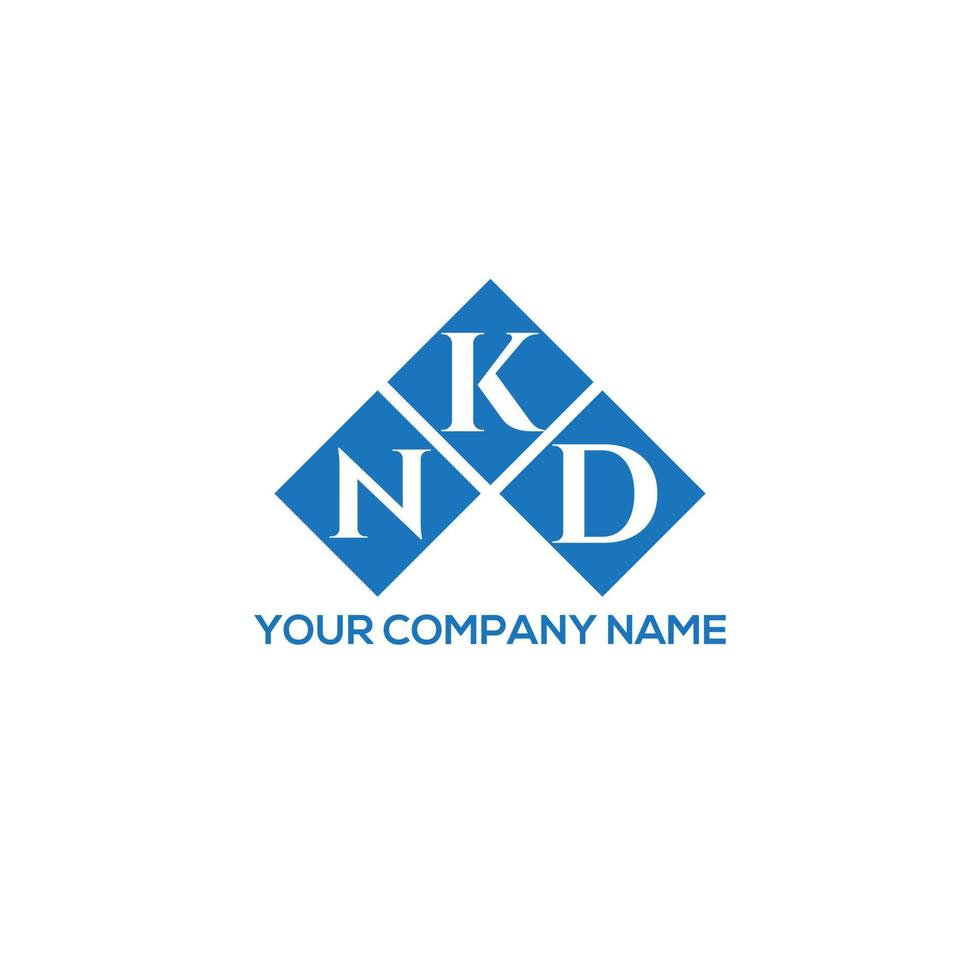 création de logo de lettre nkd sur fond blanc. concept de logo de lettre initiales créatives nkd. conception de lettre nkd. vecteur