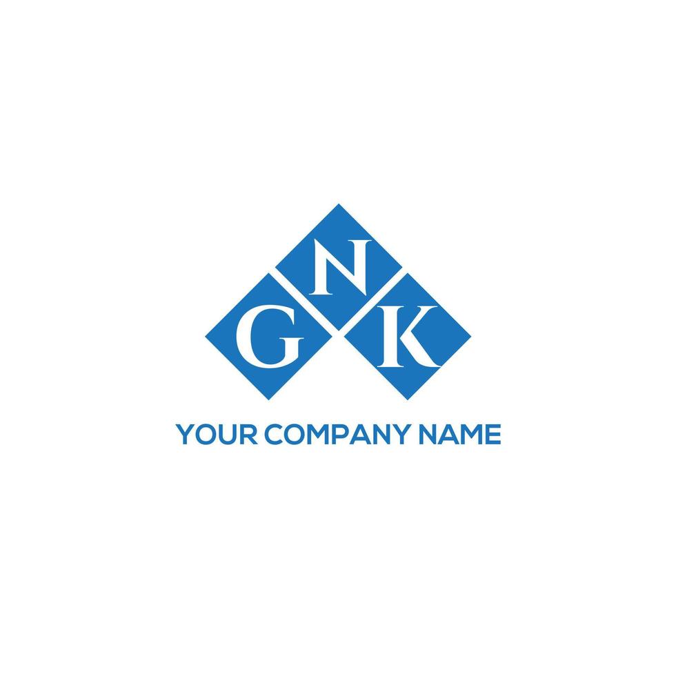 création de logo de lettre gnk sur fond blanc. concept de logo de lettre initiales créatives gnk. conception de lettre gnk. vecteur