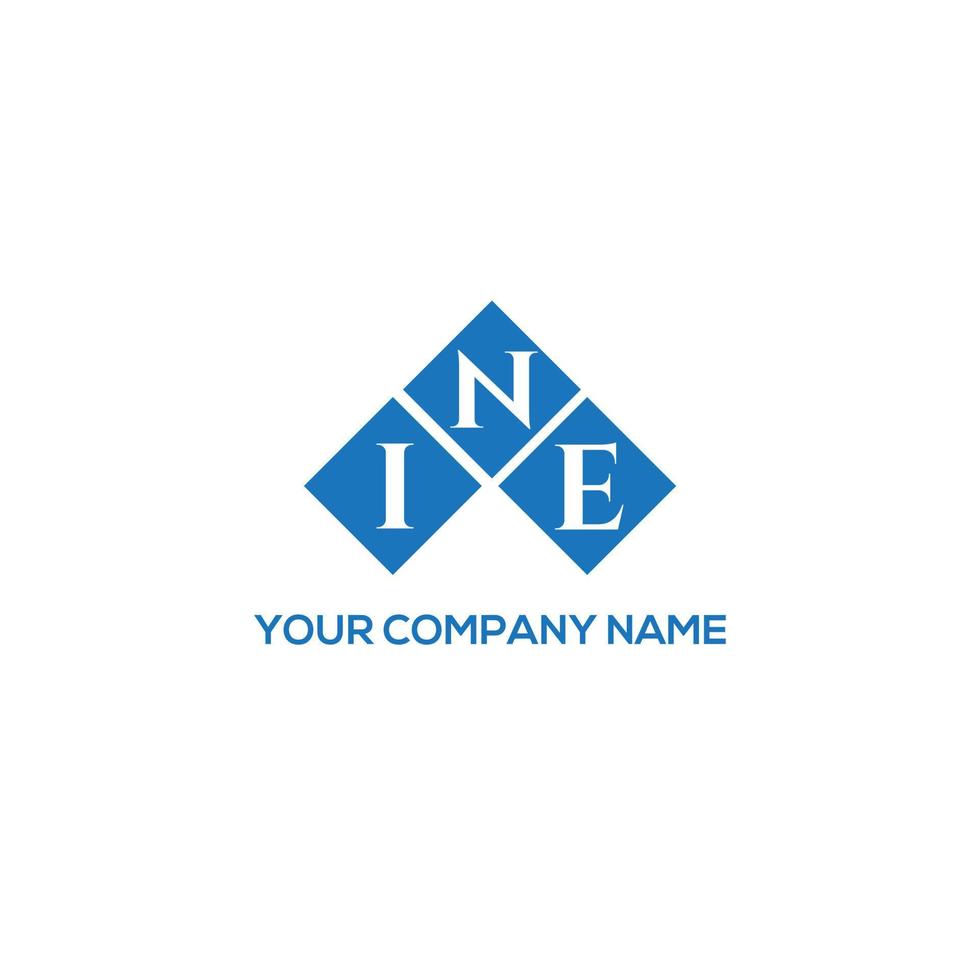 création de logo de lettre ine sur fond blanc. concept de logo de lettre initiales créatives ine. conception de lettre ine. vecteur