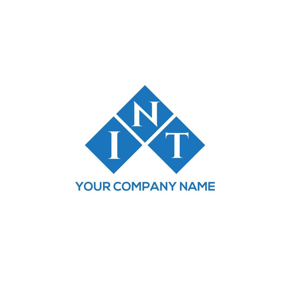 création de logo de lettre int sur fond blanc. concept de logo de lettre initiales créatives int. conception de lettre int. vecteur