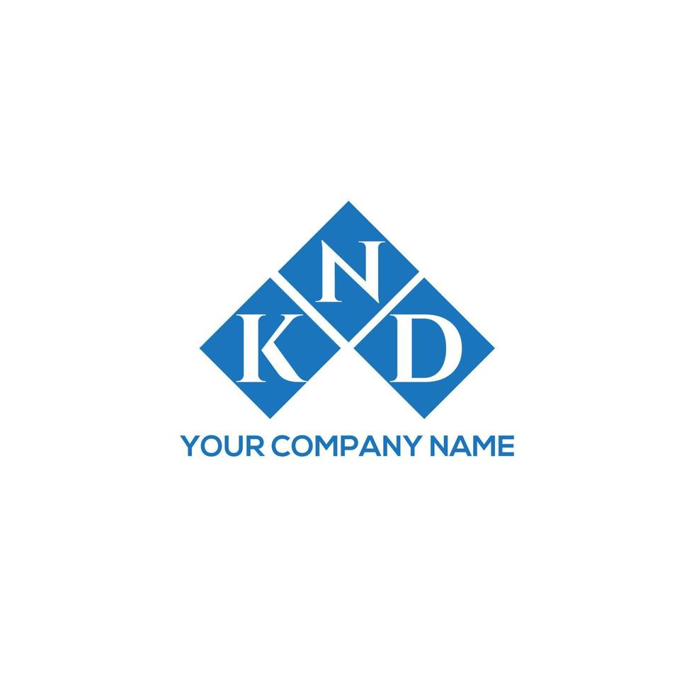 création de logo de lettre knd sur fond blanc. knd concept de logo de lettre initiales créatives. conception de lettre knd. vecteur