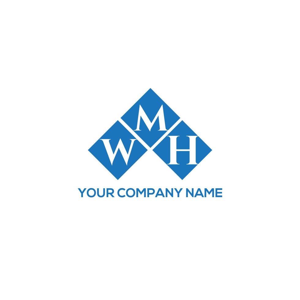 création de logo de lettre wmh sur fond blanc. concept de logo de lettre initiales créatives wmh. conception de lettre wmh. vecteur