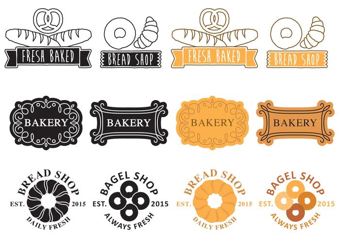 Logos de boulangerie vecteur