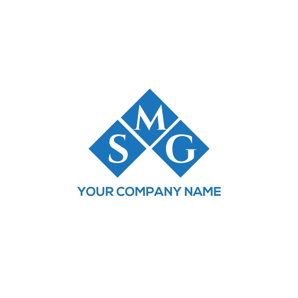 création de logo de lettre smg sur fond blanc. concept de logo de lettre initiales créatives smg. conception de lettre smg. vecteur