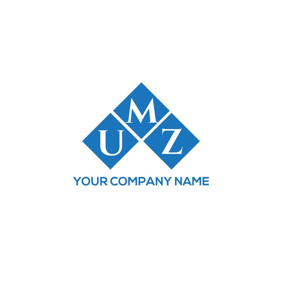 création de logo de lettre umz sur fond blanc. concept de logo de lettre initiales créatives umz. conception de lettre umz. vecteur