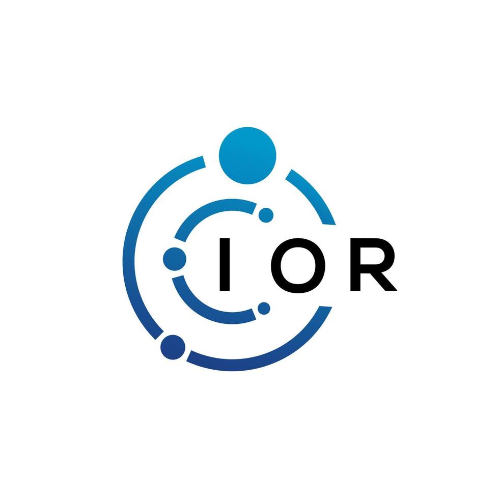 création de logo de technologie de lettre ior sur fond blanc. ior initiales créatives lettre il logo concept. conception de lettre ior. vecteur