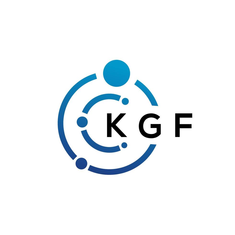 création de logo de technologie de lettre kgf sur fond blanc. kgf initiales créatives lettre il concept de logo. conception de lettre kgf. vecteur