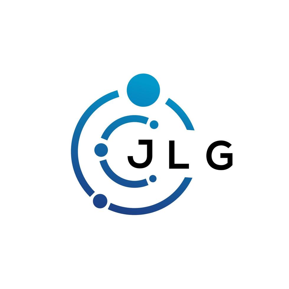 création de logo de technologie de lettre jlg sur fond blanc. jlg creative initiales lettre il logo concept. conception de lettre jlg. vecteur