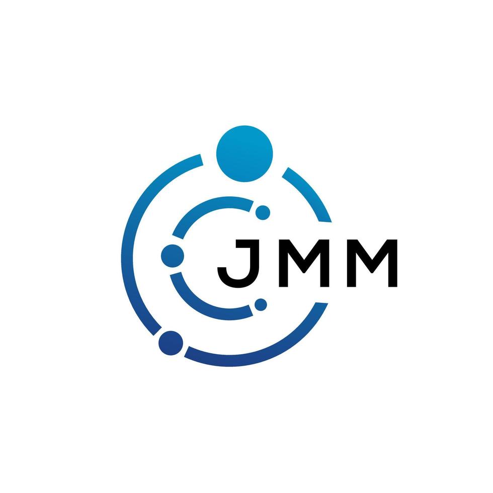 création de logo de technologie de lettre jmm sur fond blanc. jmm creative initiales lettre il logo concept. conception de lettre jmm. vecteur