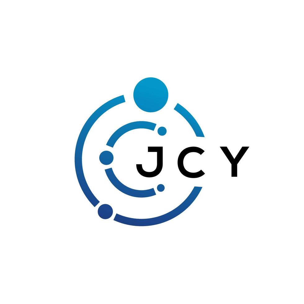 création de logo de technologie de lettre jcy sur fond blanc. jcy creative initiales lettre il concept de logo. conception de lettre jcy. vecteur