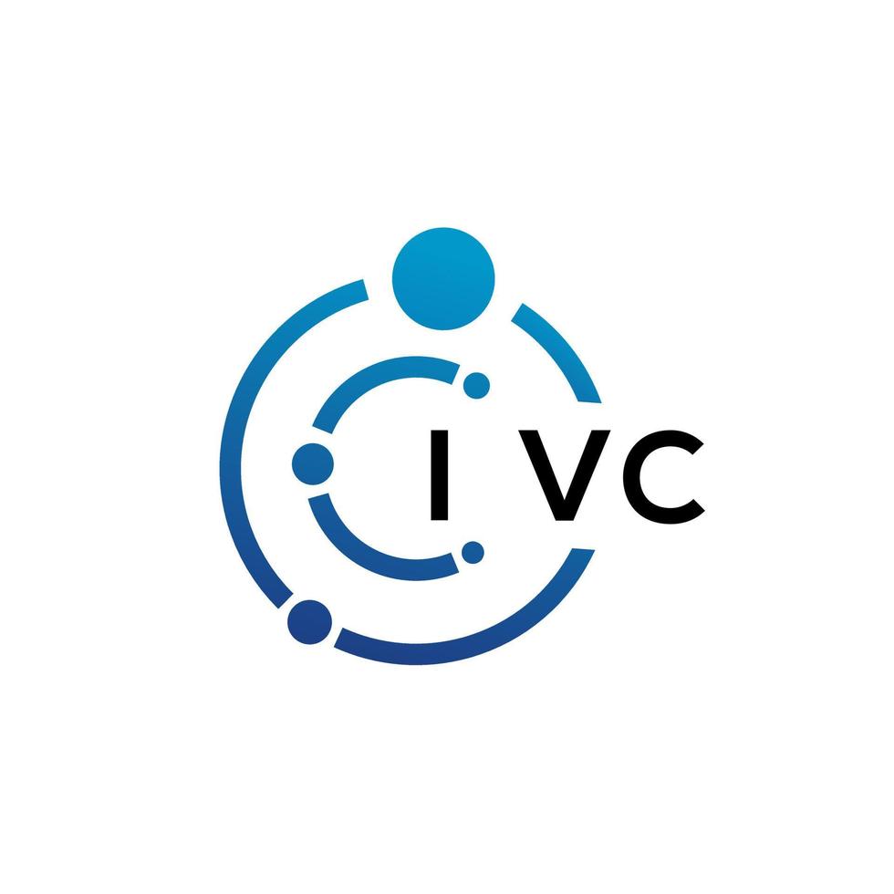 création de logo de technologie de lettre ivc sur fond blanc. ivc creative initiales lettre il logo concept. conception de lettre ivc. vecteur