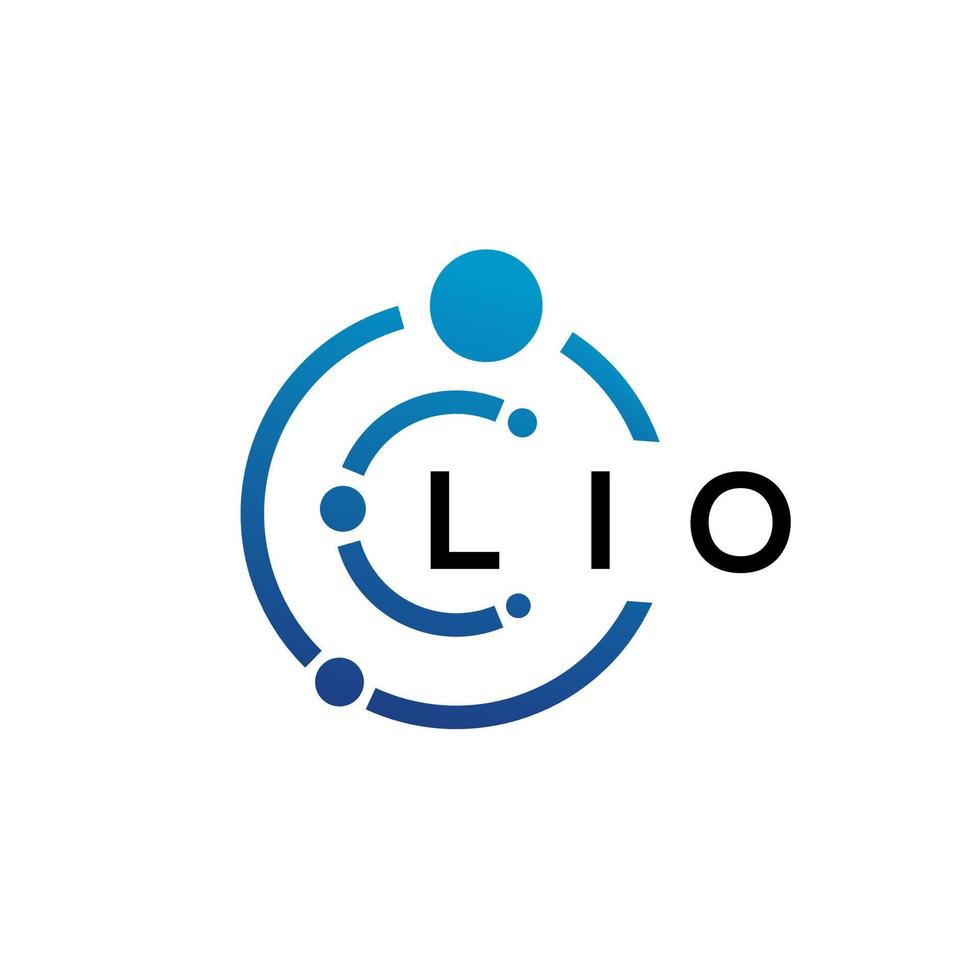 création de logo de technologie de lettre lio sur fond blanc. lio initiales créatives lettre il logo concept. conception de lettre lio. vecteur