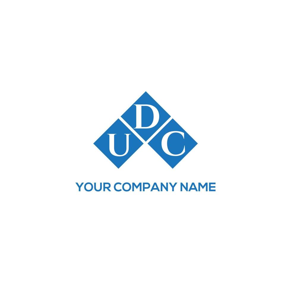 création de logo de lettre udc sur fond blanc. concept de logo de lettre initiales créatives udc. conception de lettre udc. vecteur