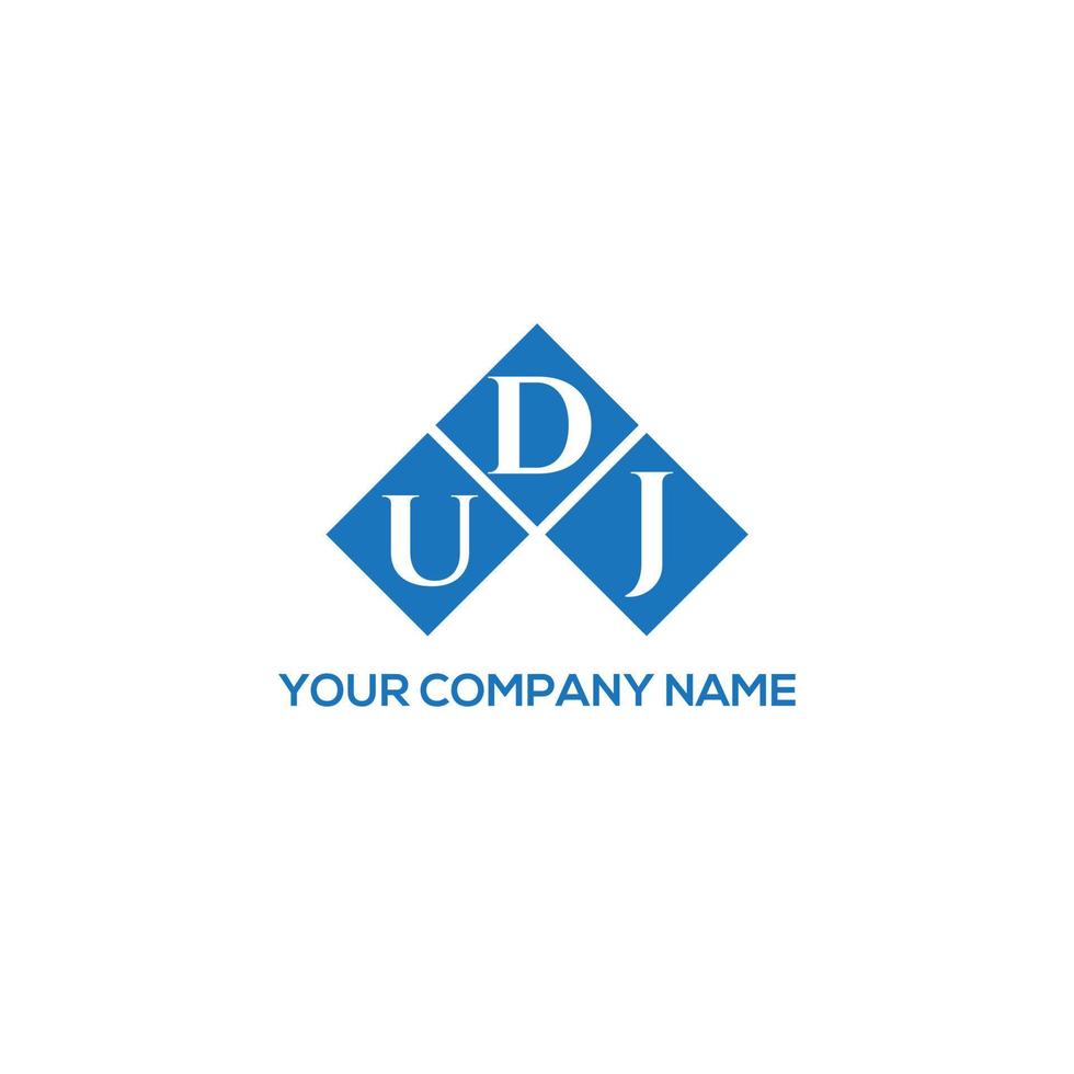 création de logo de lettre udj sur fond blanc. concept de logo de lettre initiales créatives udj. conception de lettre udj. vecteur