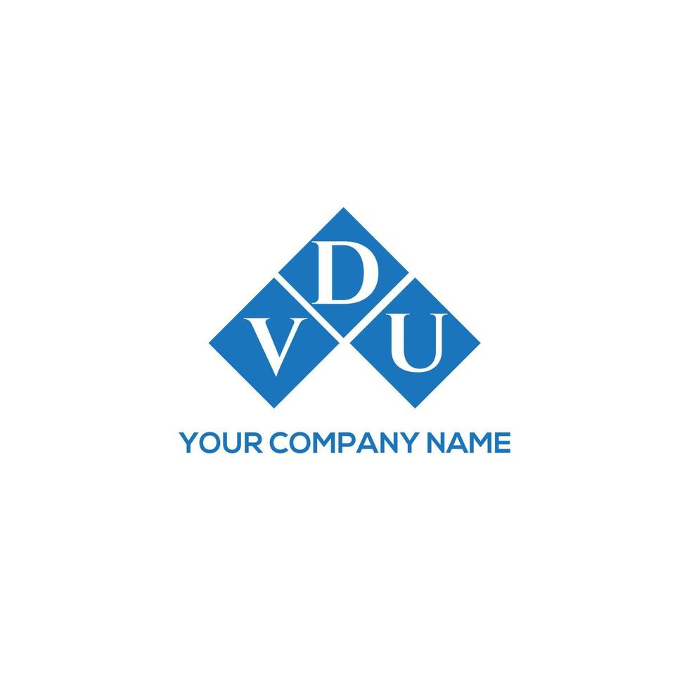 création de logo de lettre vdu sur fond blanc. concept de logo de lettre initiales créatives vdu. conception de lettre vdu. vecteur