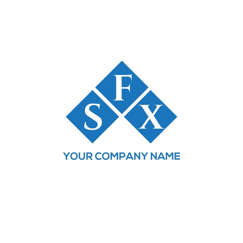 création de logo de lettre sfx sur fond blanc. concept de logo de lettre initiales créatives sfx. conception de lettre sfx. vecteur