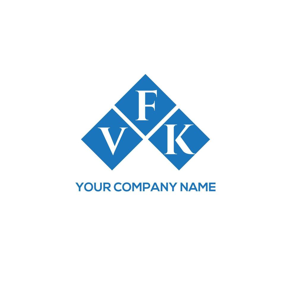 création de logo de lettre vfk sur fond blanc. concept de logo de lettre initiales créatives vfk. conception de lettre vfk. vecteur