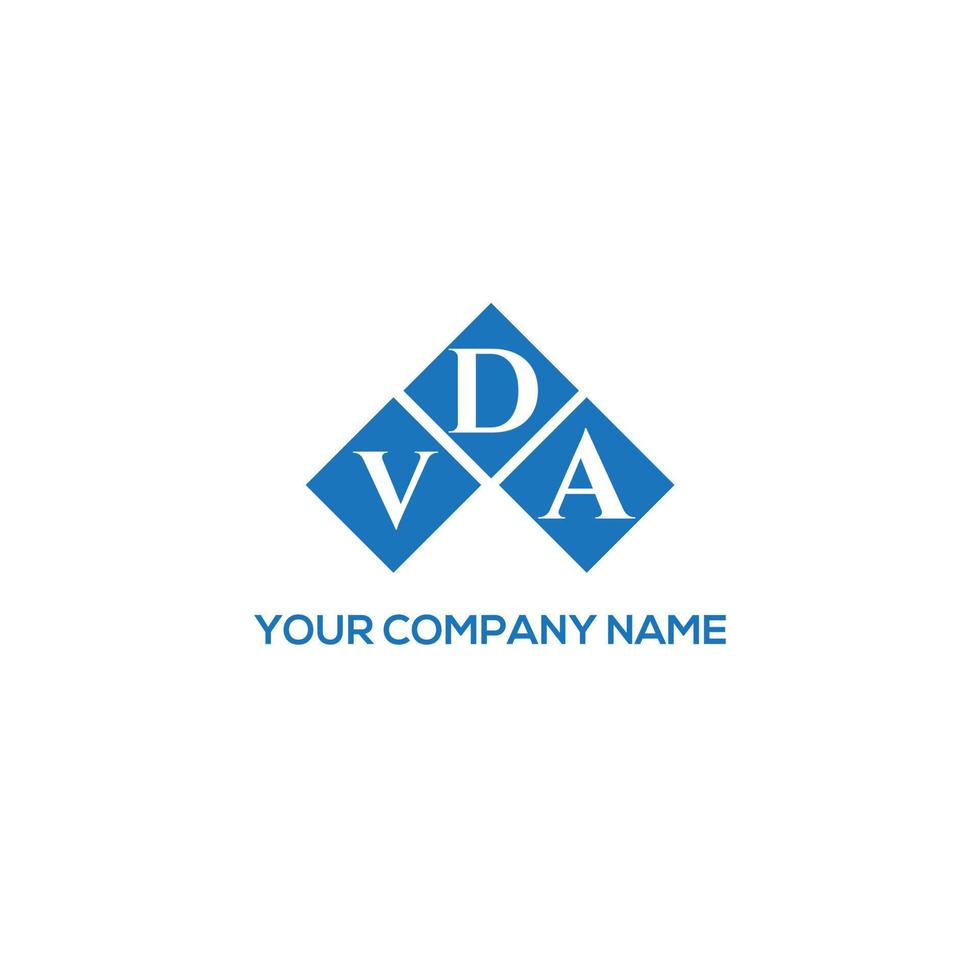 création de logo de lettre vda sur fond blanc. concept de logo de lettre initiales créatives vda. conception de lettre vda. vecteur