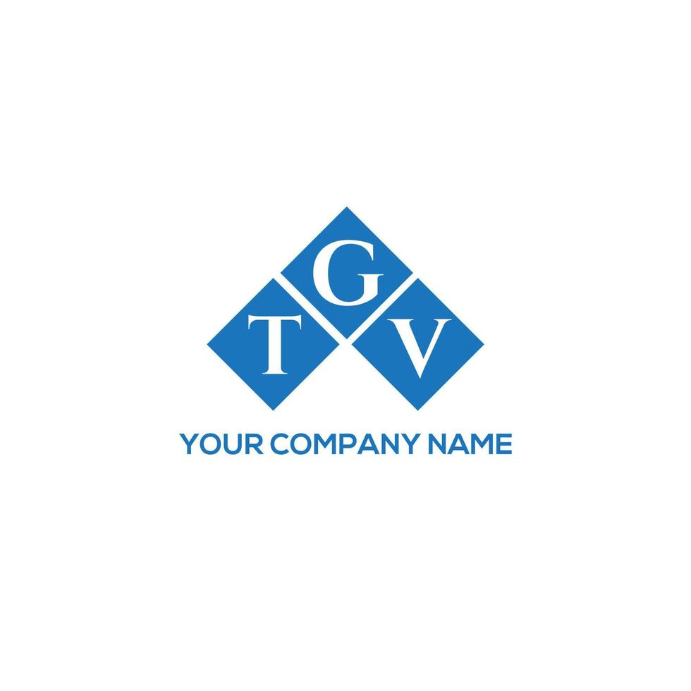 création de logo de lettre tgv sur fond blanc. concept de logo de lettre initiales créatives tgv. conception de lettre tgv. vecteur