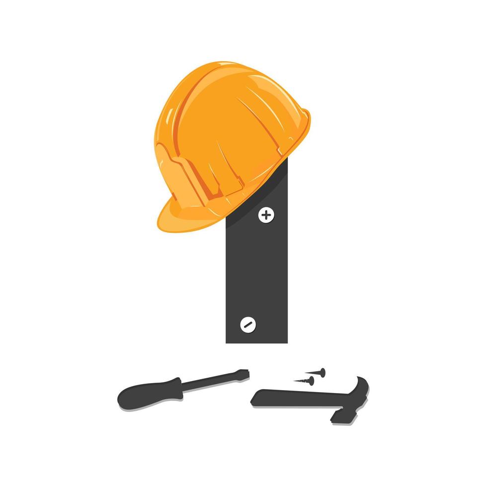 logo initial de la construction vecteur