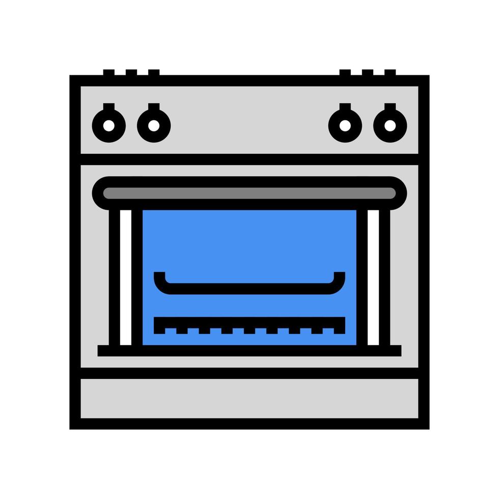 illustration vectorielle d'icône de couleur de gamme de gaz vecteur