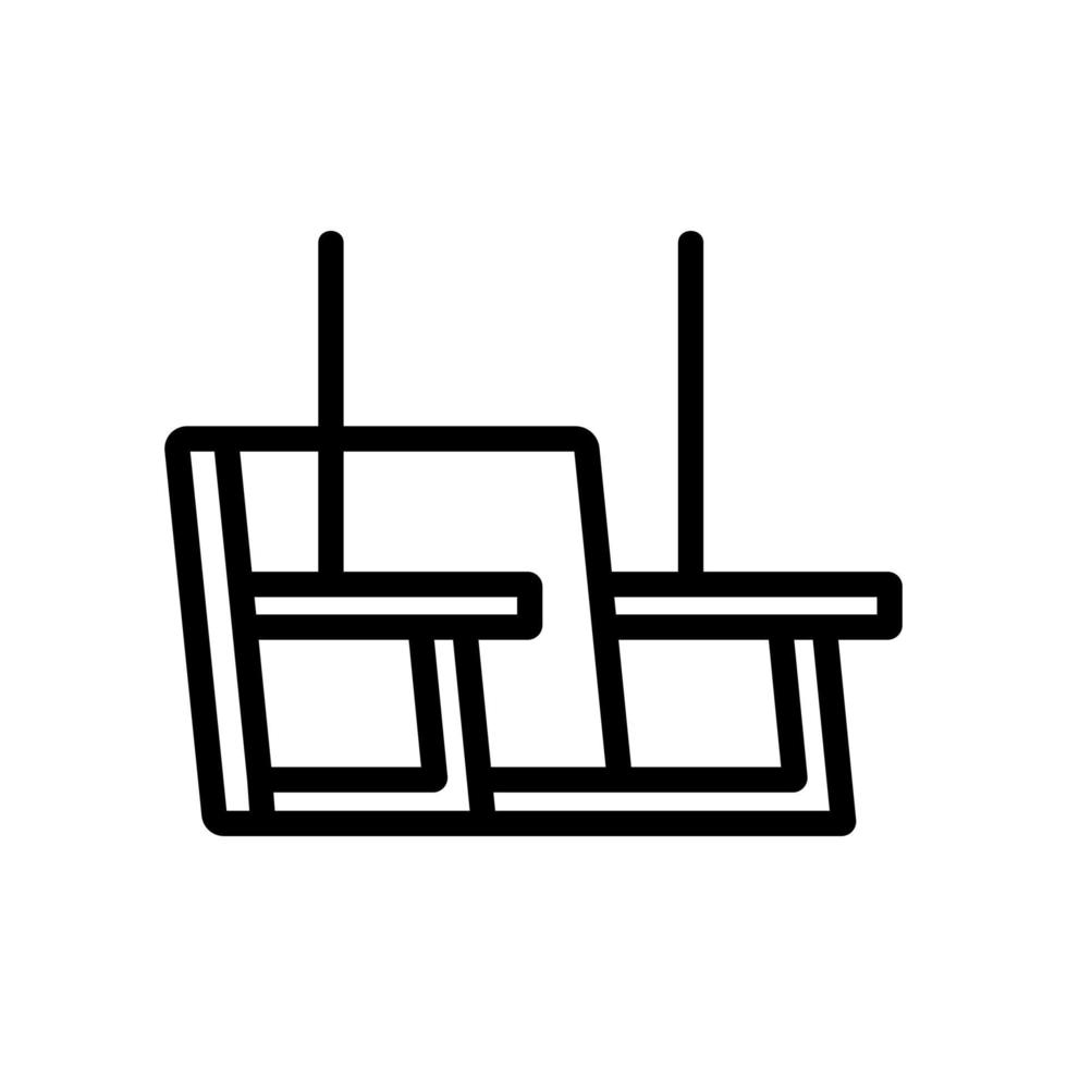 fauteuil suspendu pour l'illustration vectorielle de l'icône de relaxation vecteur