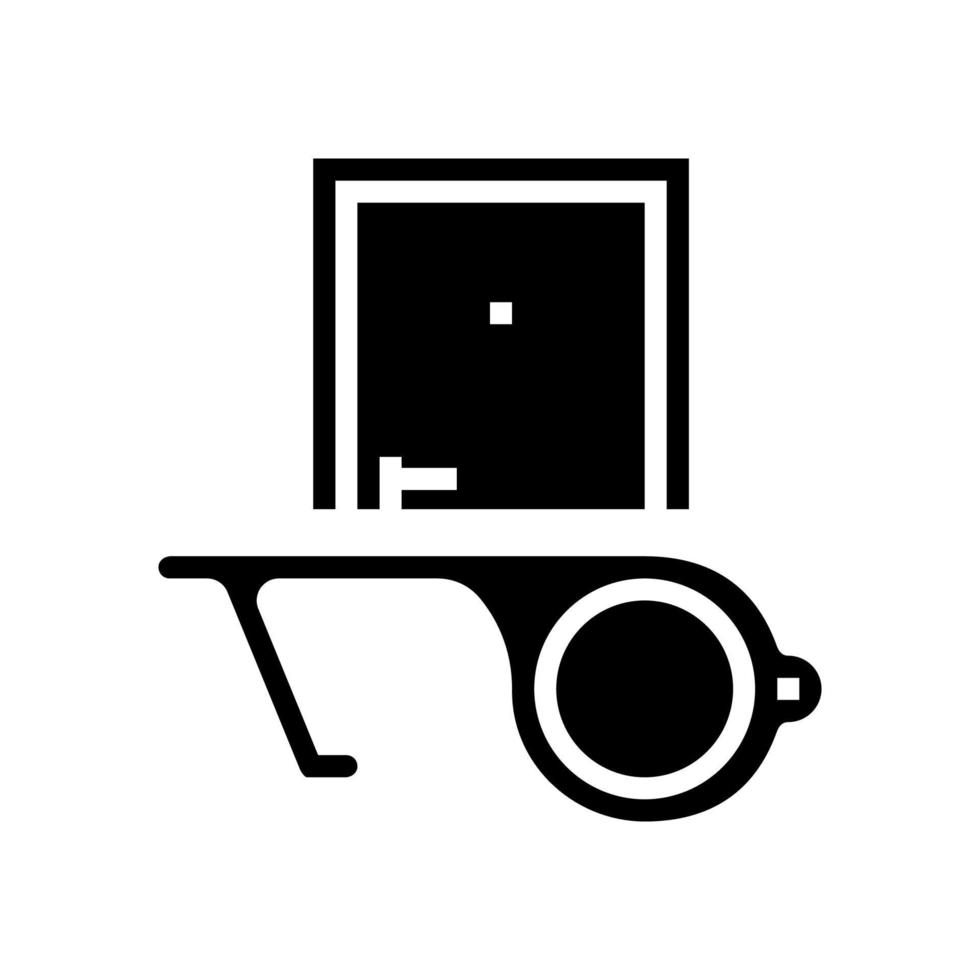 illustration vectorielle d'icône de glyphe sans contact de poignée de porte vecteur