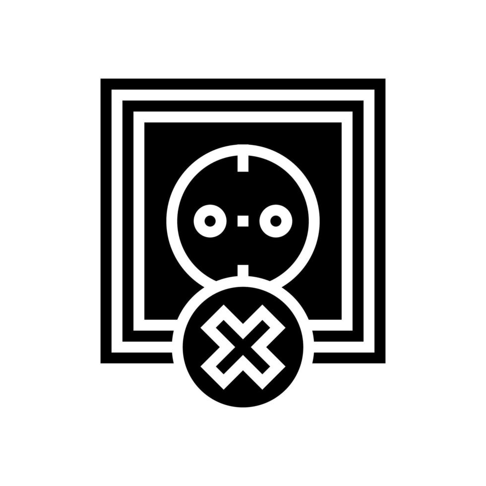 interdiction d'utilisation de la prise illustration vectorielle de l'icône du glyphe pour enfants vecteur
