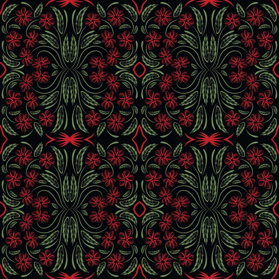 folklorique fleurs impression floral motif ethnique art vecteur