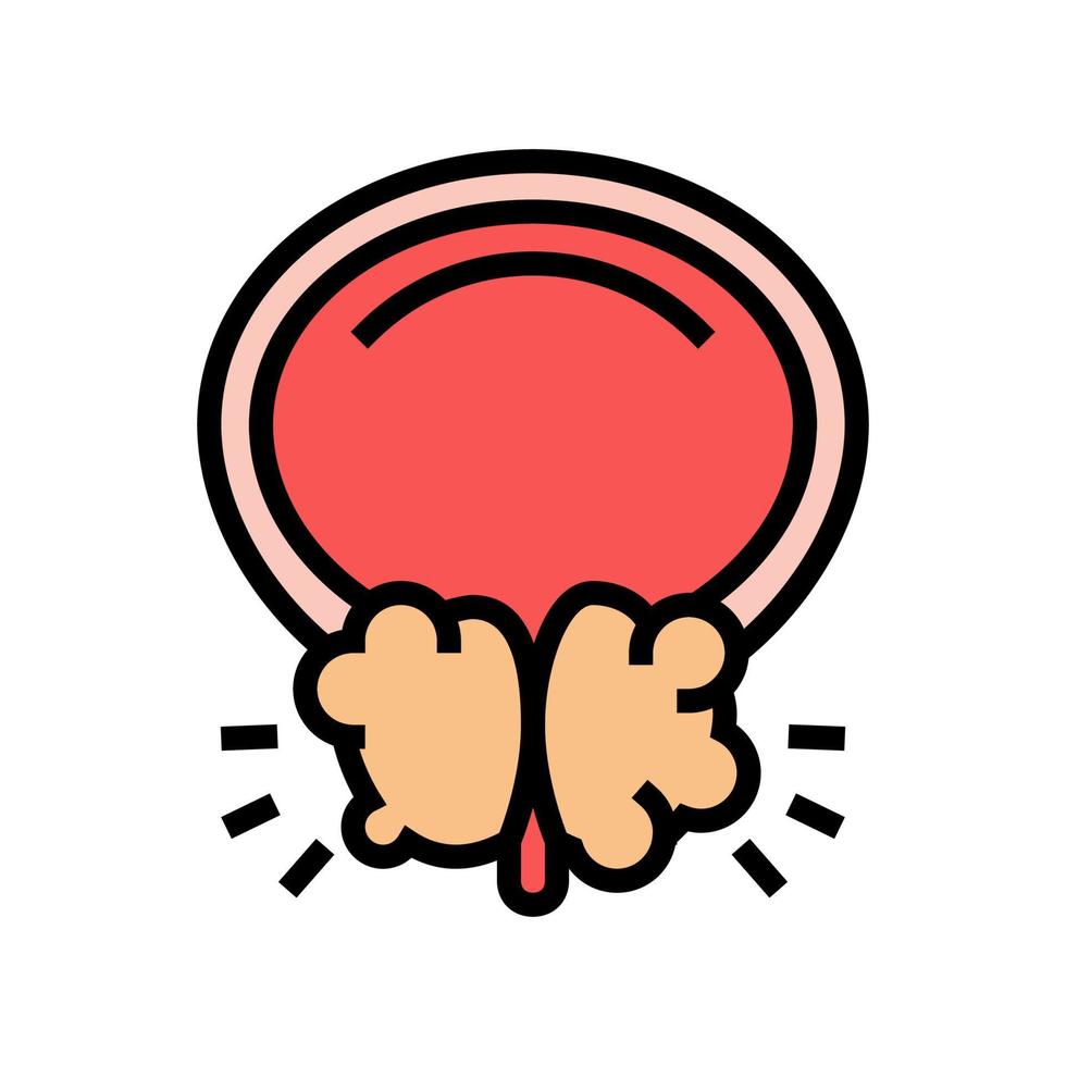 illustration vectorielle de l'icône de couleur de la maladie de la prostate vecteur