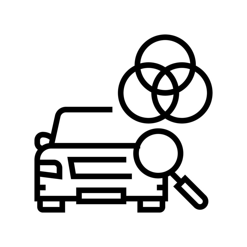 illustration vectorielle de l'icône de la ligne de correspondance des couleurs vecteur