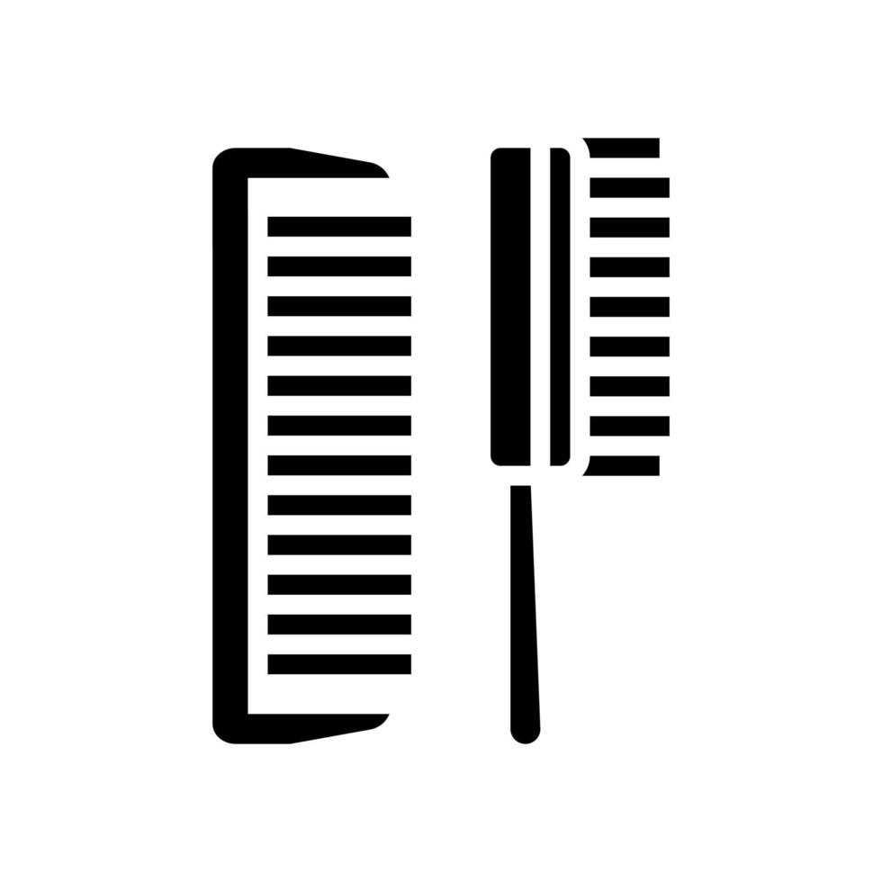 peigne accessoire glyphe icône illustration vectorielle vecteur